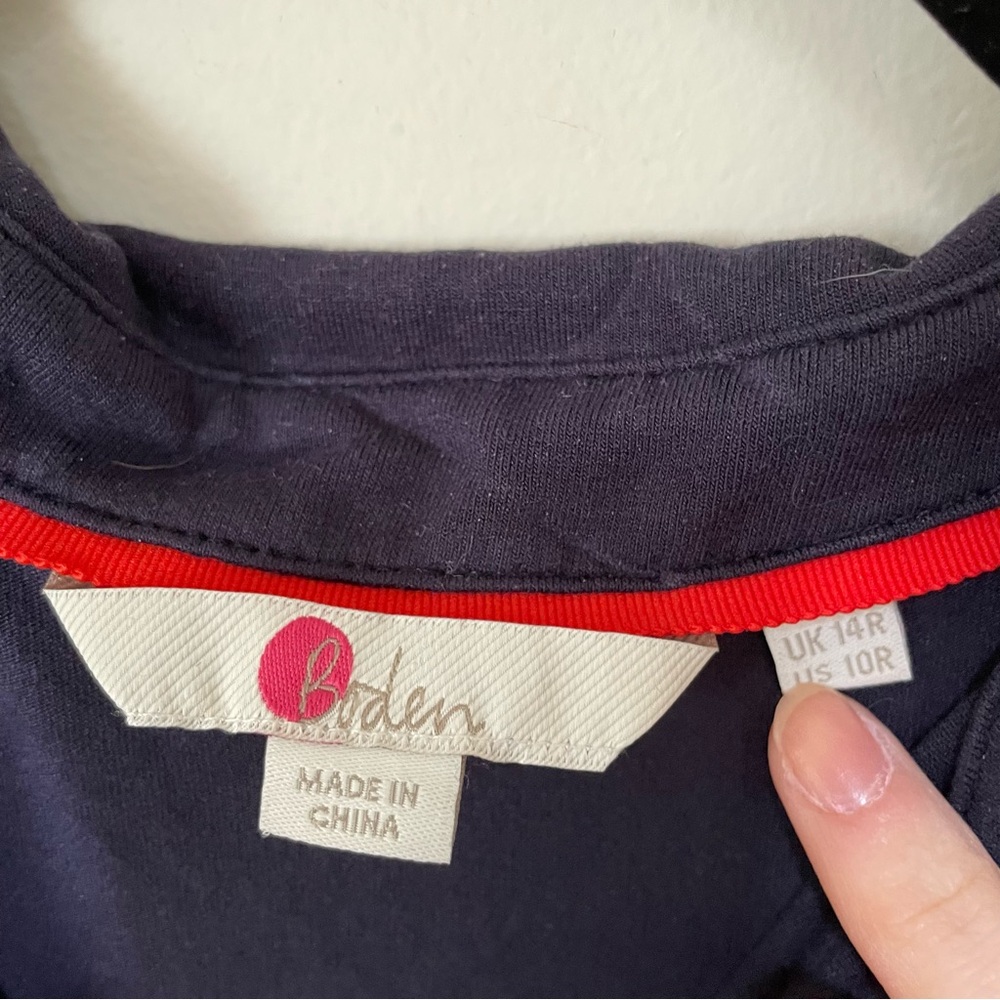 BODEN Beatrice Jersey Jumpsuit Navy pockets US 10 $108 - Picture 4 of 8